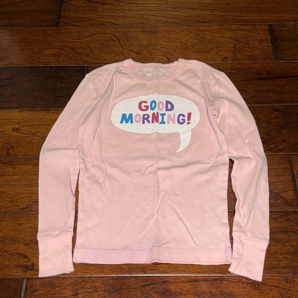 Kids Pink 'Good Morning!' Long Sleeve PJ Shift